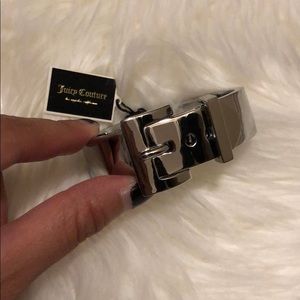 Brand New Juicy Couture Silver Belt Bangle